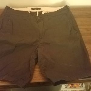 black abercrombie and fitch flat front shorts